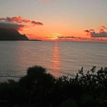 Sunset over Hanalei Bay