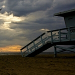 Lifeguard Tower at Sunset